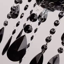 Candelabru Cristal ALNWICK Eleganza, 5xE14, Diametru 48cm, Negru, Inaltime Reglabila