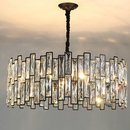 Candelabru Cristal MALBORK Eleganza 4xE27, Diametru 49cm, Negru, Inaltime Reglabila