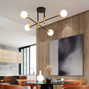 Lustra Modernist Gentile, 4x E27, Negru și Auriu, Design Modern