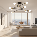 Lustra Modernist Hexa 8 Duo, 8x E27, Negru și Auriu, Design Modern Lustre Moderne Default Title Alessandro Design