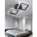 Lustra LED PULSARIS 22W, 2 Patrate, lumina Rece/Calda/Neutra, Negru