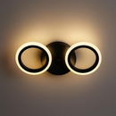 Lustra LED MARA 19W, 2 Cercuri, lumina Rece/Calda/Neutra, Negru