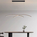 Lustra LED cu telecomanda FLUIRA, 30W, lumina Rece/Calda/Neutra, Dimabila, Negru