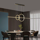 Lustra LED suspendata cu telecomanda CASSANDRA 42W, Liniara, lumina Rece/Calda/Neutra, Dimabila, Auriu, Inaltime Reglabila