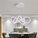 Lustra LED suspendata cu telecomanda INFINITY HALO 138W,  lumina Rece/Calda/Neutra, Dimabila, Alb, Inaltime Reglabila