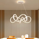 Lustra LED suspendata cu telecomanda INFINITY HALO 138W,  lumina Rece/Calda/Neutra, Dimabila, Alb, Inaltime Reglabila