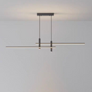 Lustra LED suspendata RINA 50W, Liniara, lumina Rece/Calda/Neutra, Negru, Inaltime Reglabila