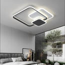 Lustra LED cu telecomanda ANEMONA 75W, 3 Patrate, lumina Rece/Calda/Neutra, Dimabila, Negru