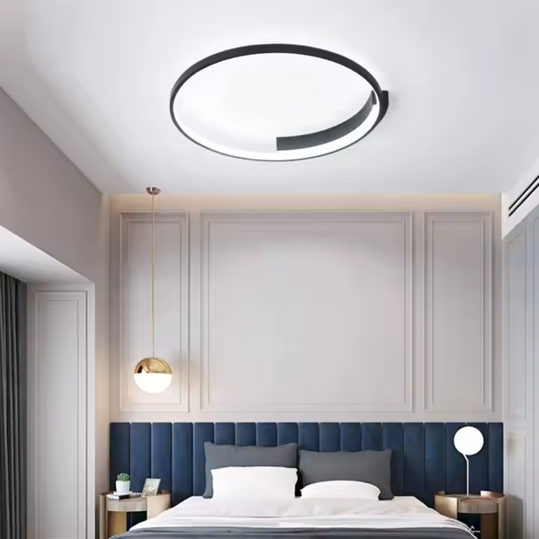 Lustra LED cu telecomanda LETIZIA 33W, Rotunda, lumina Rece/Calda/Neutra, Dimabila, Negru