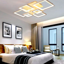 Lustra LED cu telecomanda ELLA 119W, 6 Patrate, lumina Rece/Calda/Neutra, Dimabila, Alb