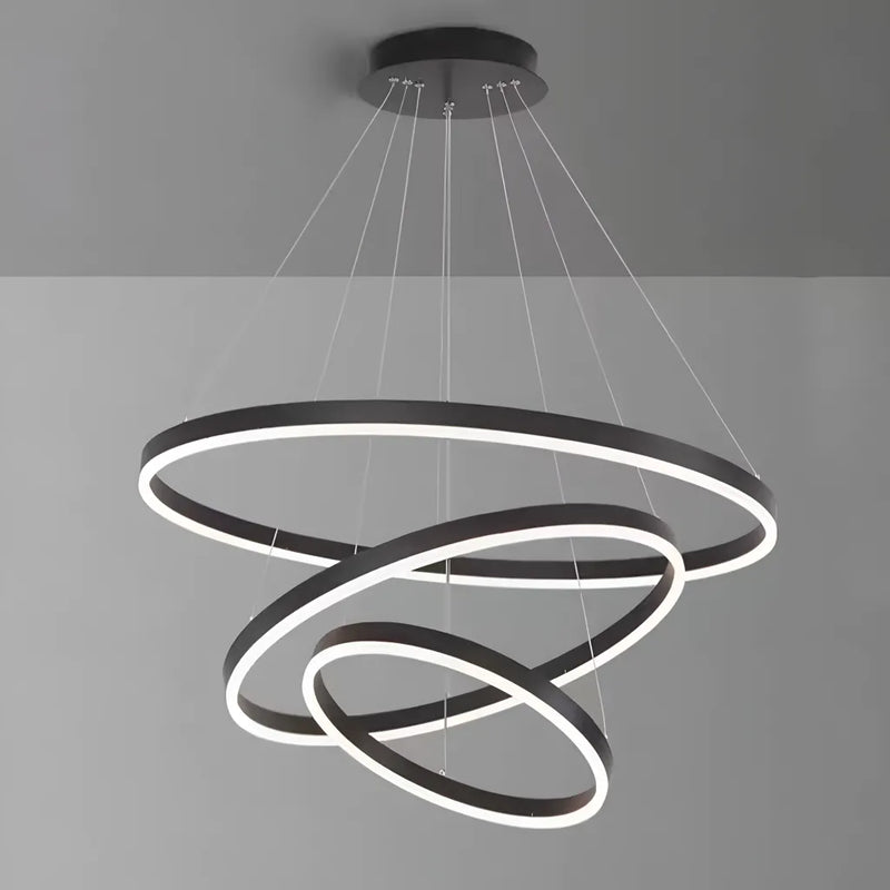 Lustra LED cu telecomanda Pagano, 46W, 4000K, 30x40x49.9cm, Negru, Inaltime Reglabila