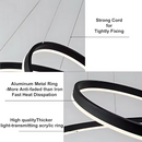 Lustra LED Suspendata PAGANO 31W, 2 Cercuri, Negru, Inaltime Reglabila