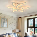 Lustra LED cu telecomanda LOTUS 91W, 9 Petale, lumina Rece/Calda/Neutra, Dimabila, Alb