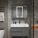 Set Mobilier pentru Baie SANTORINI, 80x50cm, 2 Piese, Gri si Alb