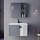 Set Mobilier pentru Baie MYKONOS, 80x40cm, 2 Piese, Gri si Alb