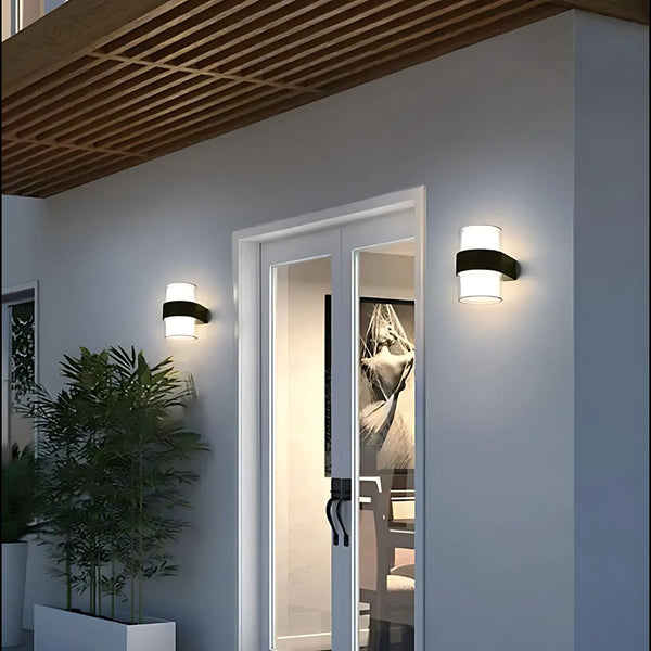 Aplica LED Exterior MIRA, 2 Surse de lumina, Lumina Calda, Negru