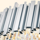 Candelabru Cristal BLOIS Ascendere E14, Diametru 60cm, Argintiu, Inaltime Reglabila