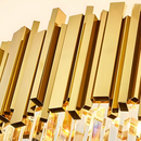 Candelabru Cristal BLOIS Ascendere E14, Diametru 60cm, Auriu, Inaltime Reglabila