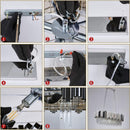 Candelabru Cristal BLOIS Regalis 10xE14, Diametru 80cm, Argintiu, Inaltime Reglabila