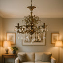 Candelabru Cristal SANSSOUCI Magno, 6xE14, Diametru 60cm, Alama Antichizata