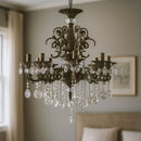 Candelabru Cristal SANSSOUCI Magno, 8xE14, Diametru 65cm, Alama Antichizata Candelabre Clasice Default Title Alessandro Design