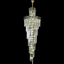 Candelabru Cristal WINDSOR Ascendere, 26xE14, Diametru 60cm, Crom lucios, Inaltime Reglabila