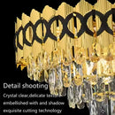 Candelabru Cristal PIERREFONDS Eleganza 8x E14, Diametru 48.5cm, Auriu Lucios, Inaltime Reglabila