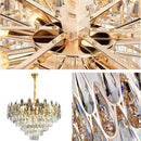 Candelabru Cristal ALHAMBRA Eleganza 8x E14, Diametru 50cm, Auriu Lucios, Inaltime Reglabila Candelabre Cristal Default Title Alessandro Design