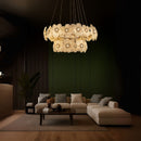 Candelabru Cristal Cadenza Largo, 33x E14, Diametru 76cm, Inaltime reglabila, Auriu