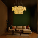 Candelabru Cristal Cadenza Largo, 33x E14, Diametru 76cm, Inaltime reglabila, Auriu