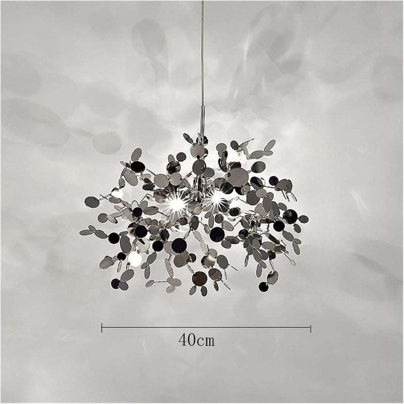 Candelabru Modern, CAPRICIO Allegro, 2xE14, Diametru 40cm, Crom Lucios, Inaltime Reglabila