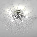 Candelabru Cristal RONDO Vivace, 6x G9, Diametru 49cm, Argintiu Lucios