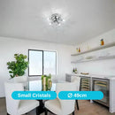 Candelabru Cristal RONDO Vivace, 6x G9, Diametru 49cm, Argintiu Lucios