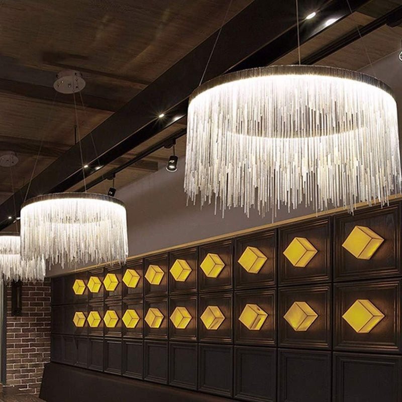 Lustra LED suspendata cu telecomanda ILLUMINA MAGNUS, 38W, lumina Rece/Calda/Neutra, Dimabila, Crom Lucios