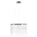 Lustra LED suspendata cu telecomanda ILLUMINA MAGNUS, 20W, lumina Rece/Calda/Neutra, Dimabila, Crom Lucios