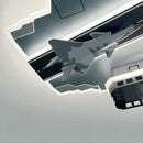 Lustra LED PORTAVION pentru copii, 128W, lumina Rece/Calda/Neutra, Gri Aeronautic