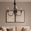 Lustra VINTAGE, tip Pendul cu brate, ANJOU, Circulara, 3xE14, Metal, Negru