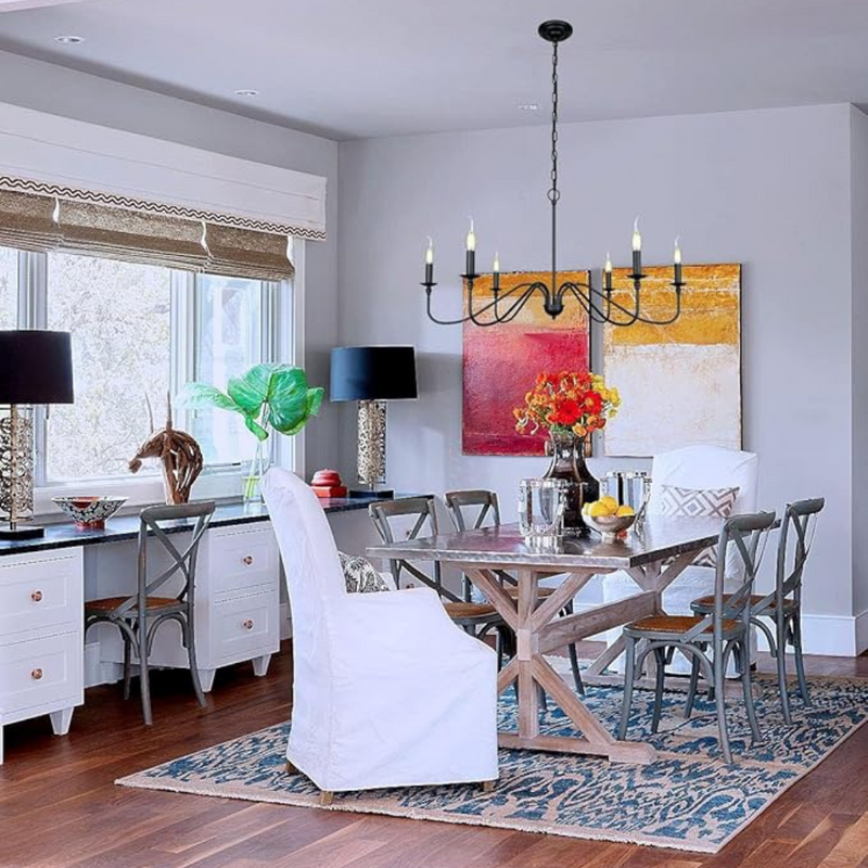 Lustra Metalic AVANT, tip Pendul cu brate, Rotunda, 6xE14, Negru