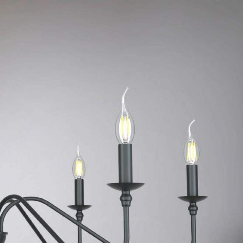 Lustra Metalic AVANT, tip Pendul cu brate, Rotunda, 6xE14, Negru