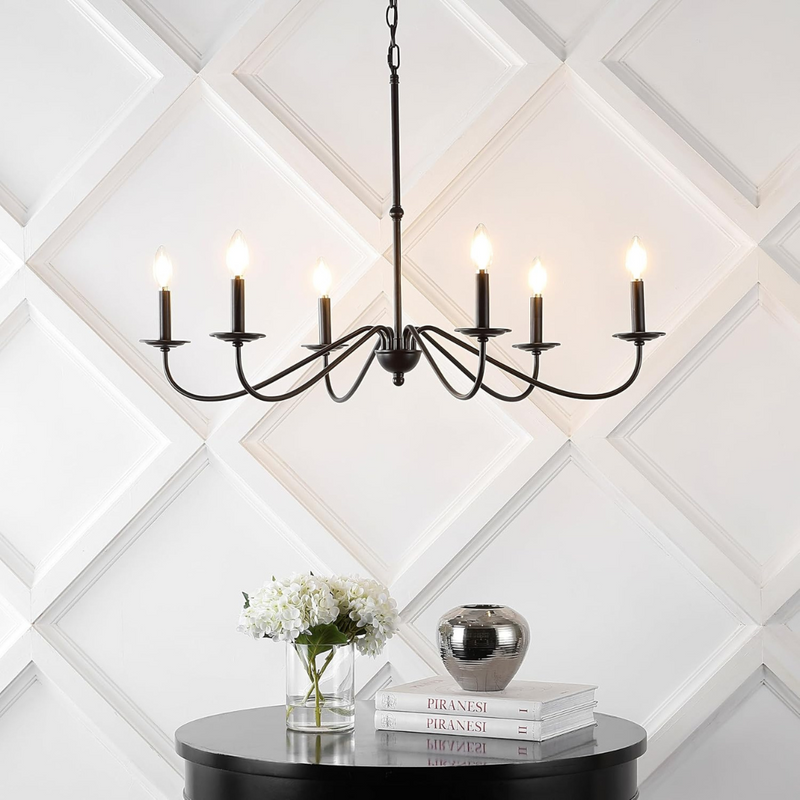 Lustra Metalic AVANT, tip Pendul cu brate, Rotunda, 6xE14, Negru