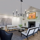 Lustra Metalic AVANT, tip Pendul cu brate, Rotunda, 6xE14, Negru