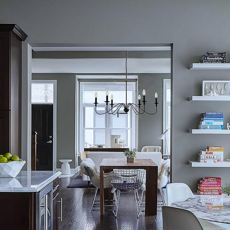 Lustra Metalic AVANT, tip Pendul cu brate, Rotunda, 6xE14, Negru