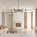 Lustra Metalic AVANT, tip Pendul cu brate, Rotunda, 6xE14, Negru