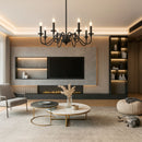 Lustra Metalic AVANT, tip Pendul cu brate, Rotunda, 8xE14, Negru