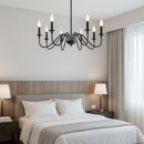 Lustra Metalic AVANT, tip Pendul cu brate, Rotunda, 8xE14, Negru