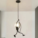 Lustra MODERNA, tip Pendul, FUNTASIA, Figurina, 1xE27, Inaltime Reglabila, Negru