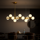 Lustra cu bec moderna LOFT Pavilion, 11x G9, Auriu, Metal, Inaltime Reglabila