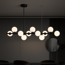 Lustra cu bec moderna LOFT Pavilion, 11x G9, Negru, Metal, Inaltime Reglabila