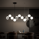 Lustra cu bec moderna LOFT Pavilion, 11x G9, Negru, Metal, Inaltime Reglabila