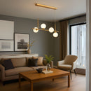 Lustra cu bec moderna LOFT Pavilion, 4x G9, Auriu, Metal, Inaltime Reglabila